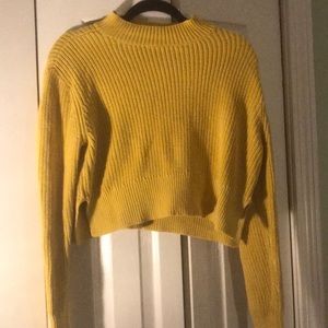 Yellow Crop Turtleneck